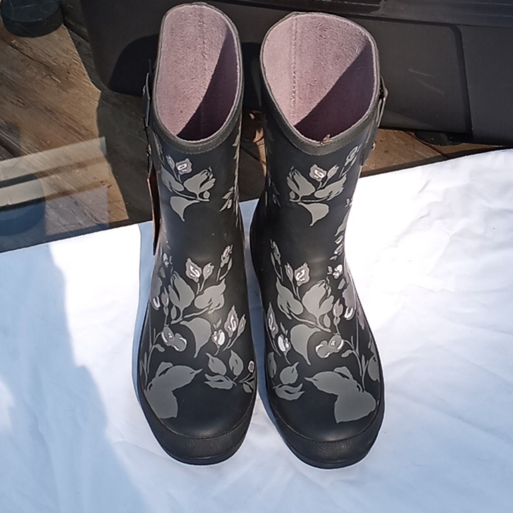 NEW CHOOKA HANDCRAFTED PREMIUM RAINWEAR EASTLAKE TILLIE MID BLACK US SIZE 8